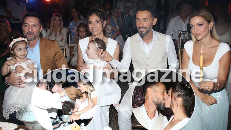 El bautismo de Lupe, la hija mayor de Mariana de Melo, junto a su madrina, Evangelina Anderson. (Foto: Movilpress)