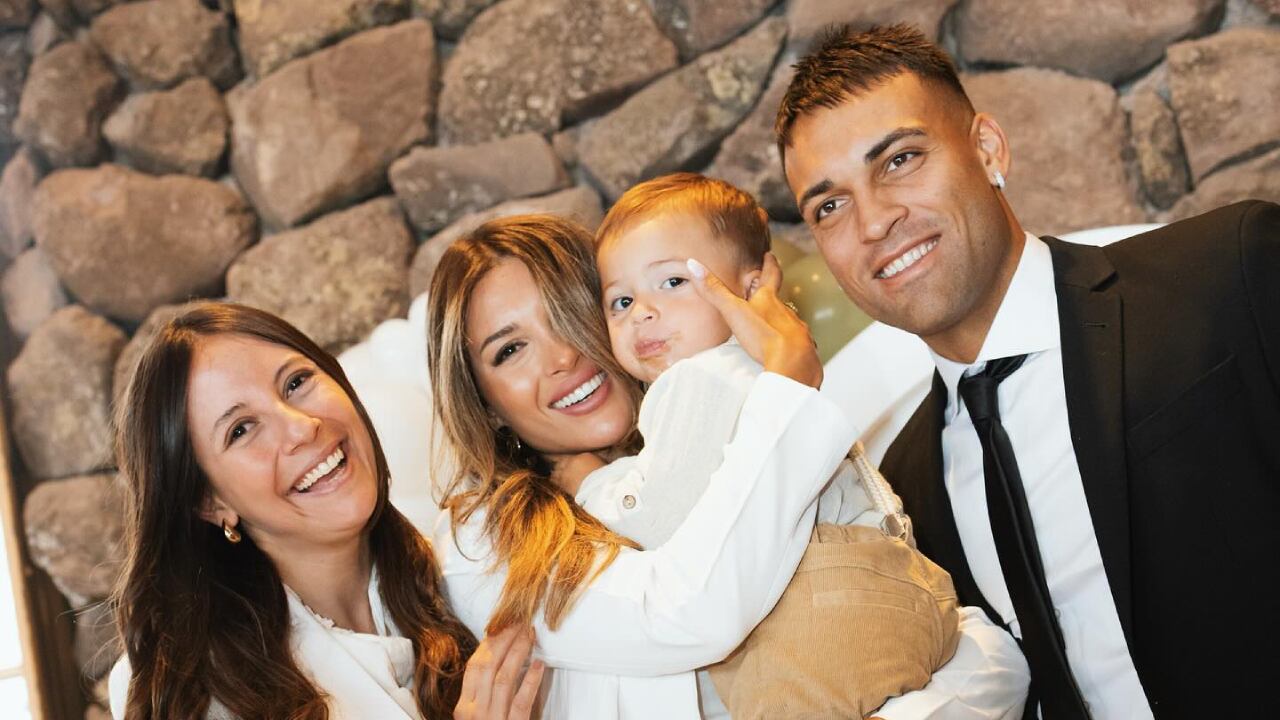 El bautismo de Theo, el hijo de Agustina Gandolfo y Lautaro Martínez. CRÉDITO: Instagram/@agus.gandolfo