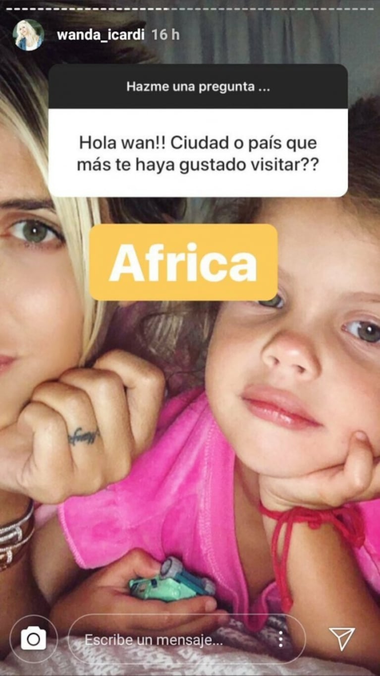 El blooper geográfico de Wanda Nara: le preguntaron cuál fue el país que más le gustó y respondió "África"