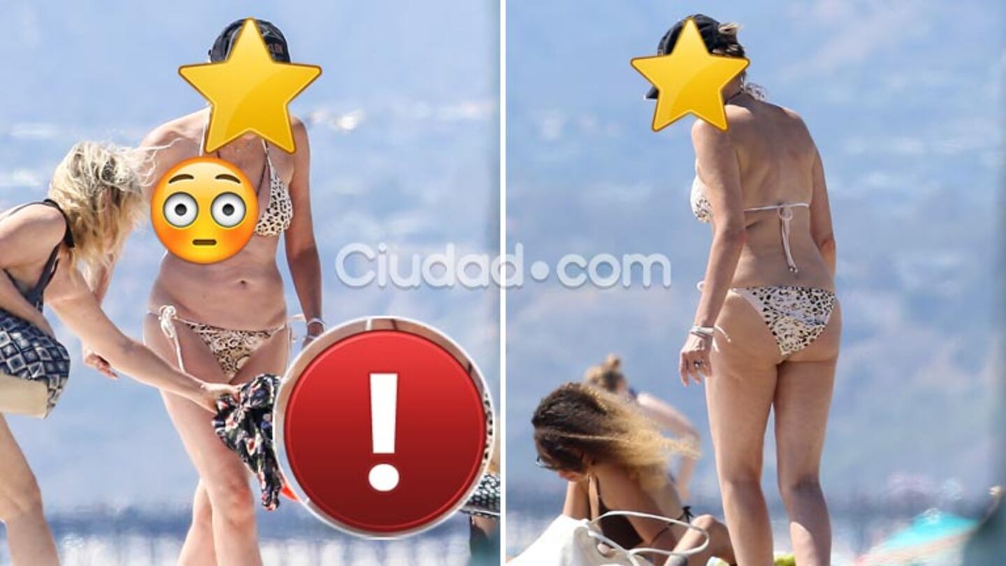 El blooper hot de la estrella de Hollywood en una playa de California: ¡se le escapó una lola!