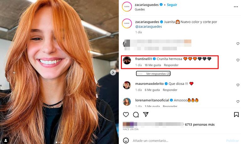 El cambio de look extremo de Juanita Tinelli, la hija de 20 años de Marcelo: “Nuevo color y corte”