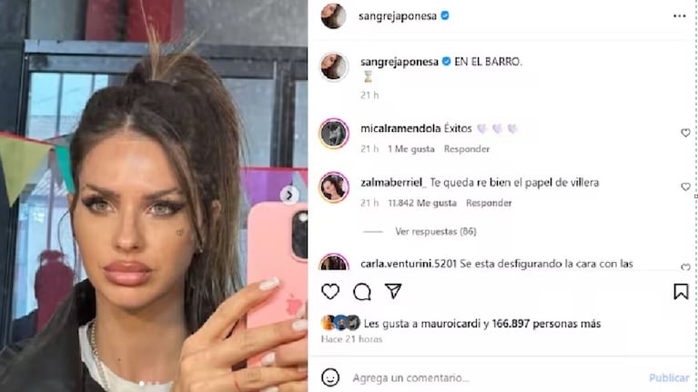 El cambio de look y una cara maquillada, tuvo una reacción de los fans de la China Suárez.