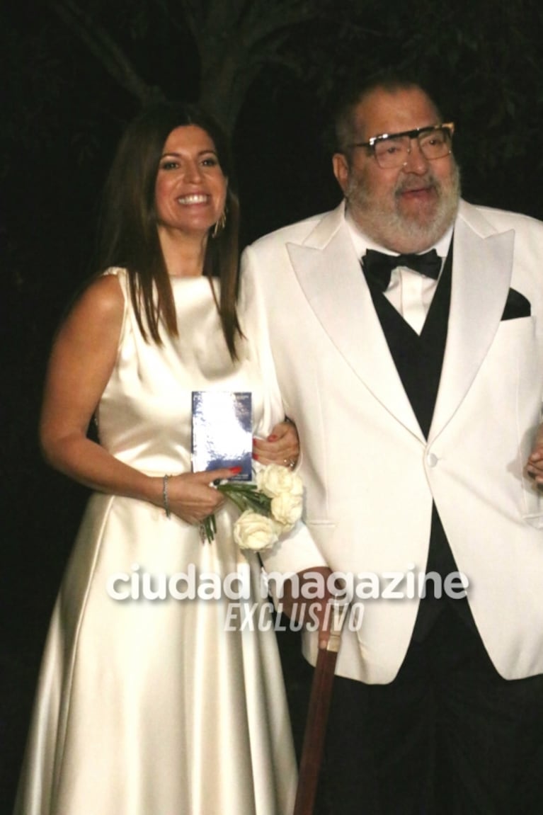 El casamiento de Jorge Lanata y Elba Marcovecchio: las fotos de sus súper looks de blanco