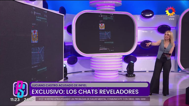 El chat de Luciano Castro con Sarah Borrell.