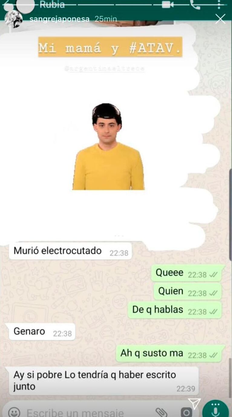 El chat de WhatsApp de la China Suárez con su mamá que primero la alertó y luego le causó gracia: "Qué susto"