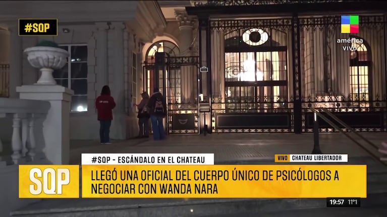 El Chateau Libertador, el edificio donde Wanda Nara y Mauro Icardi tienen propiedades en conjunto y por el que están en disputa judicial. Foto: Captura (América)