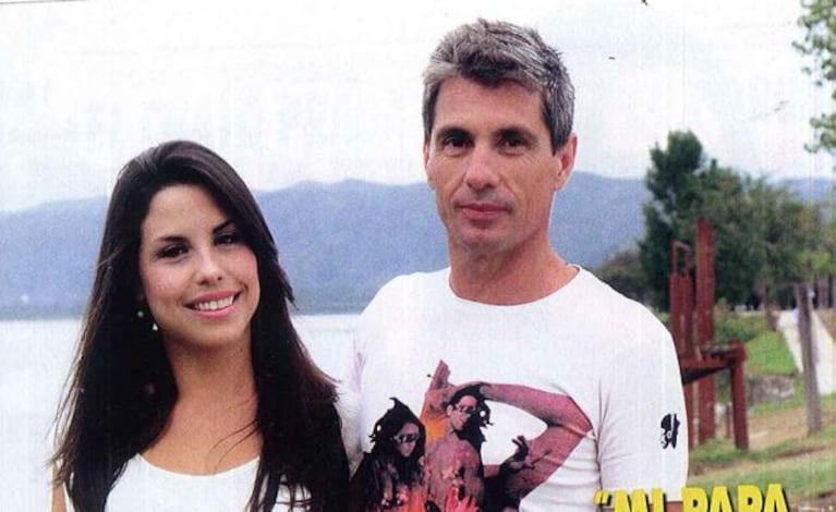 El Chato Prada, junto a su hija Florencia. (Foto: revista Pronto)