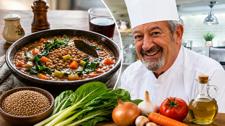 El chef español Karlos Arguiñano enseña como hacer un perfecto plato de invierno. Foto: montaje