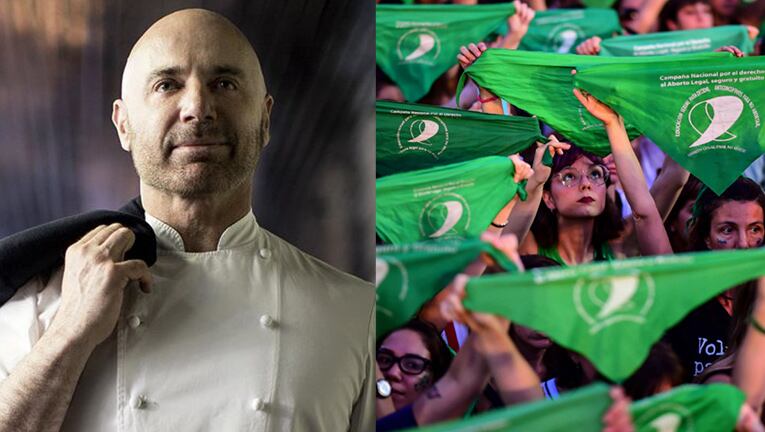 El chef se manifestó a favor del aborto legal.
