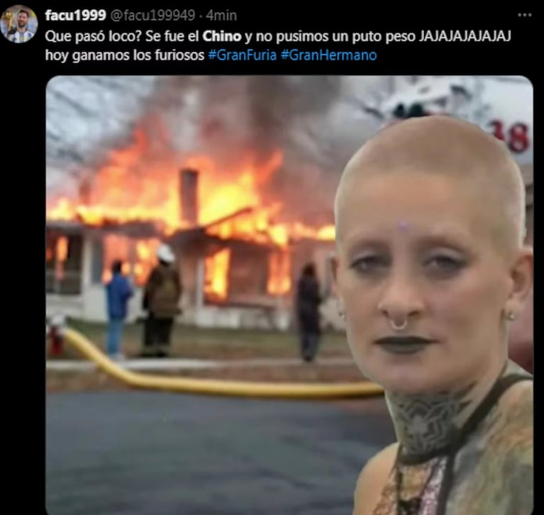 El Chino quedó eliminado de Gran Hermano y en X estallaron los memes.