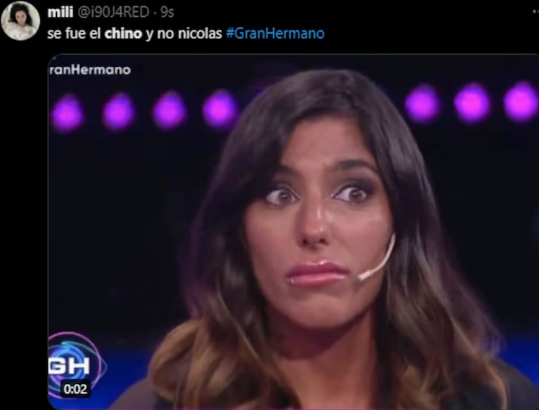 El Chino quedó eliminado de Gran Hermano y en X estallaron los memes.