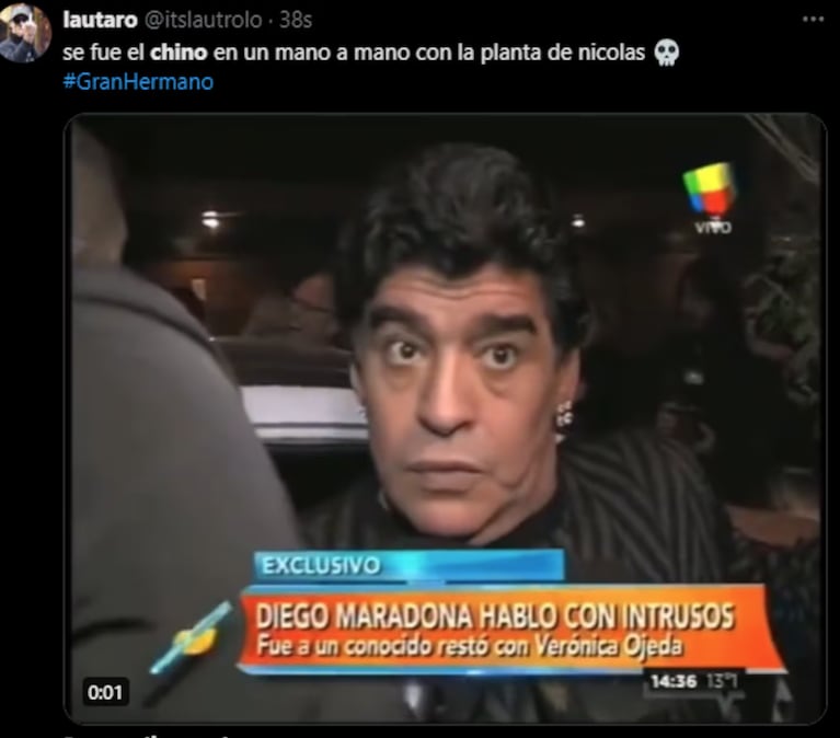 El Chino quedó eliminado de Gran Hermano y en X estallaron los memes.
