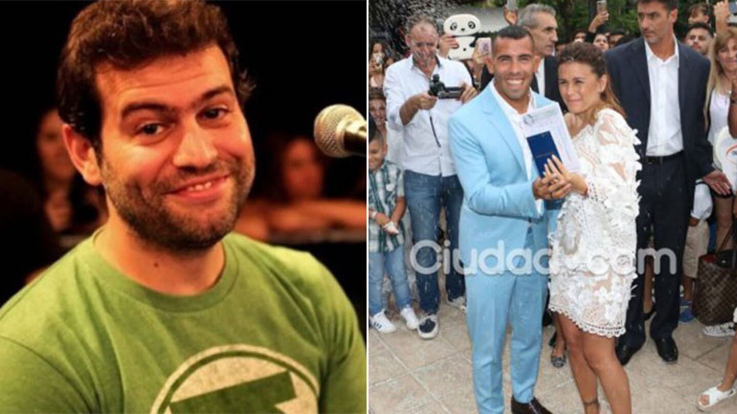 El chiste telefónico del imitador de Tevez al salón en Uruguay. (Fotos: Web y Ciudad.com)