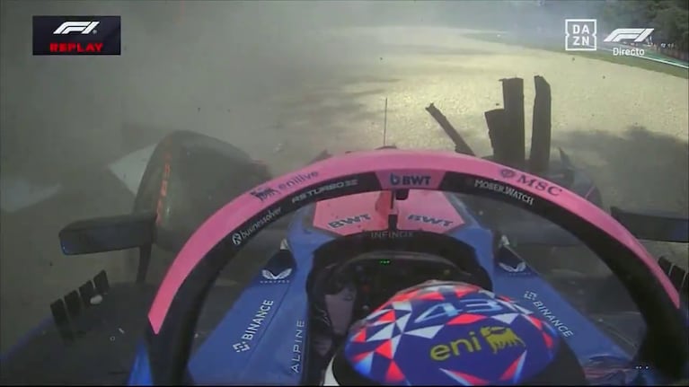 El choque de Franco Colapinto (Foto: captura de F1).