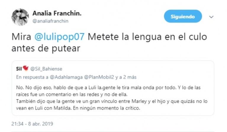 El comentario de Analía Franchín sobre la hija de Salazar que enfureció a Luciana: "¡Basura, no te lo voy a permitir!"
