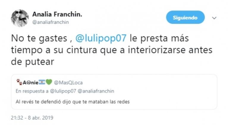 El comentario de Analía Franchín sobre la hija de Salazar que enfureció a Luciana: "¡Basura, no te lo voy a permitir!"
