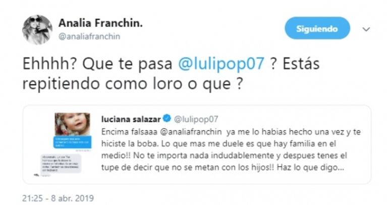 El comentario de Analía Franchín sobre la hija de Salazar que enfureció a Luciana: "¡Basura, no te lo voy a permitir!"