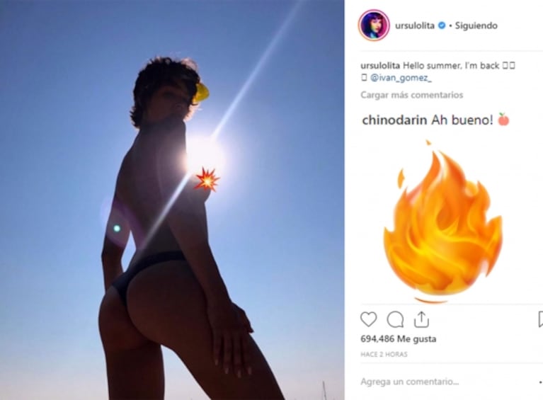 El comentario del Chino Darín al ver una foto súper sexy en topless de Úrsula Corberó: "¡Ah, bueno!"