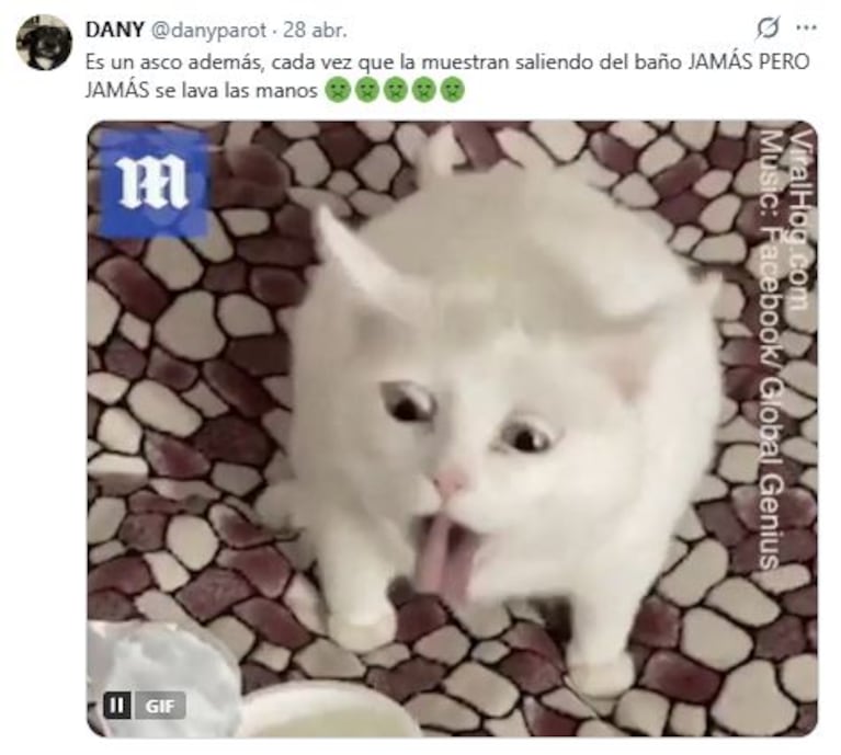 El comentario sobre el escatológico momento de Danelik en Gran Hermano (Foto: captura X.com / @danyparot)