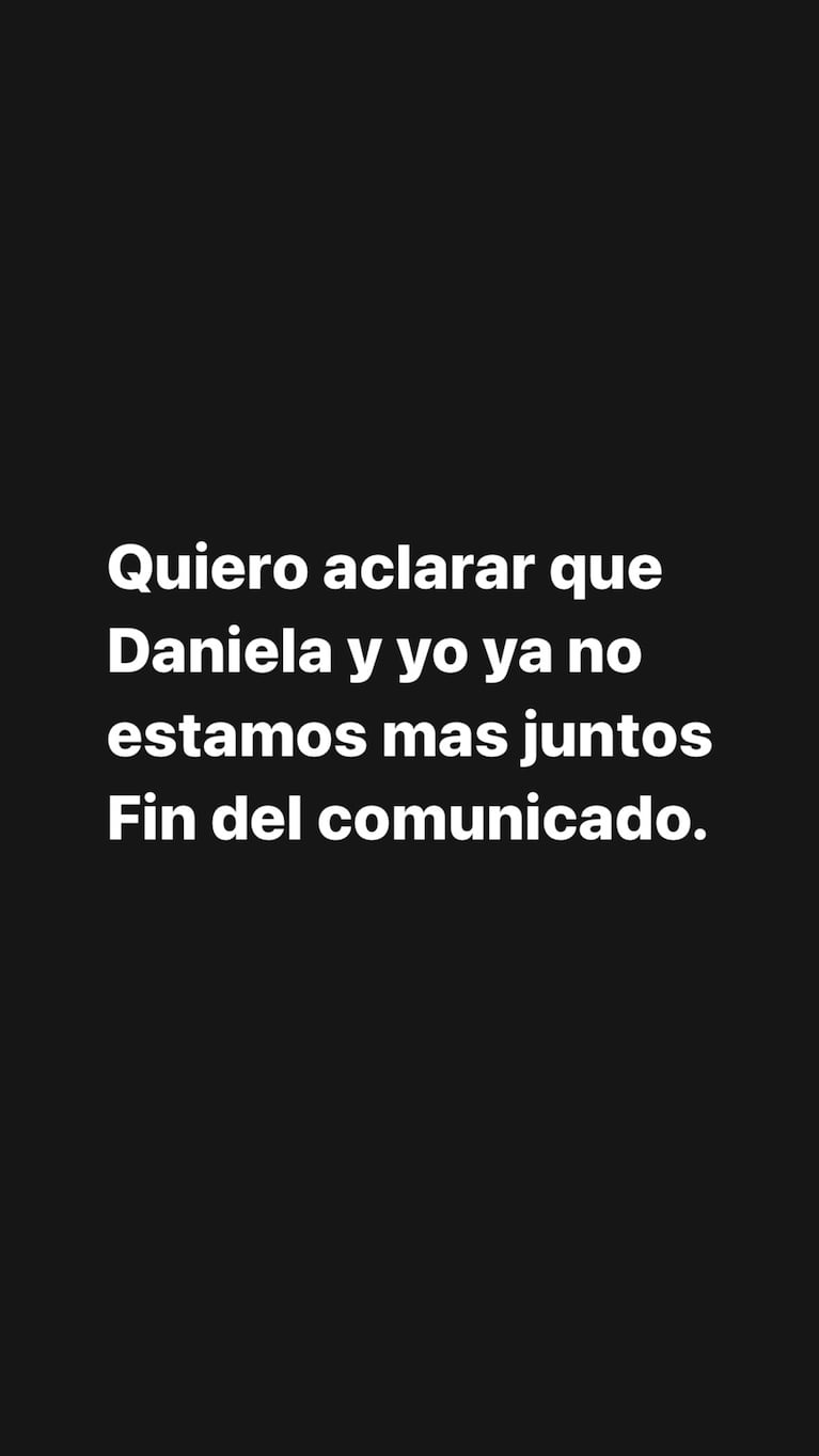 El comunicado de Daniel Osvaldo sobre el fin de su romance con Daniela Ballester