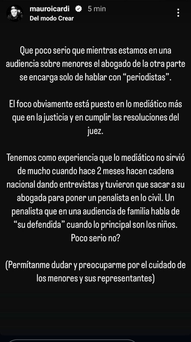 El comunicado de Mauro Icardi tras la audiencia con Wanda Nara.