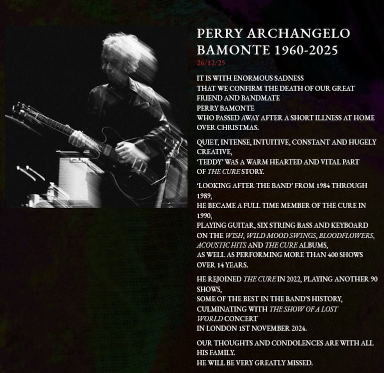 El comunicado de The Cure