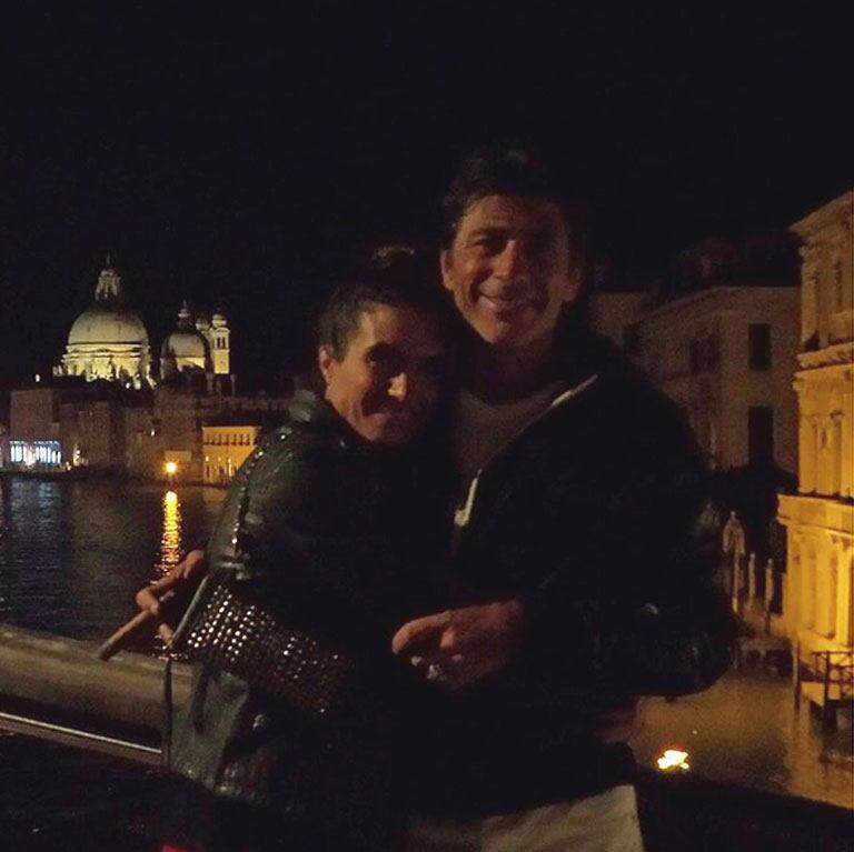 El conductor y la actriz, enamorados en Venecia (Fotos: Instagram). 