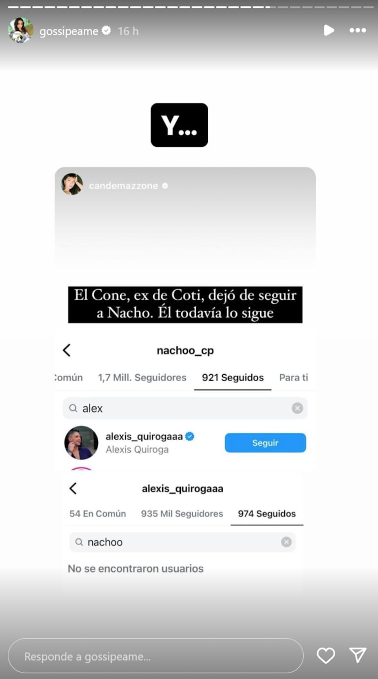 El Conejo dejó de segui a Nacho por su romance con Coti.