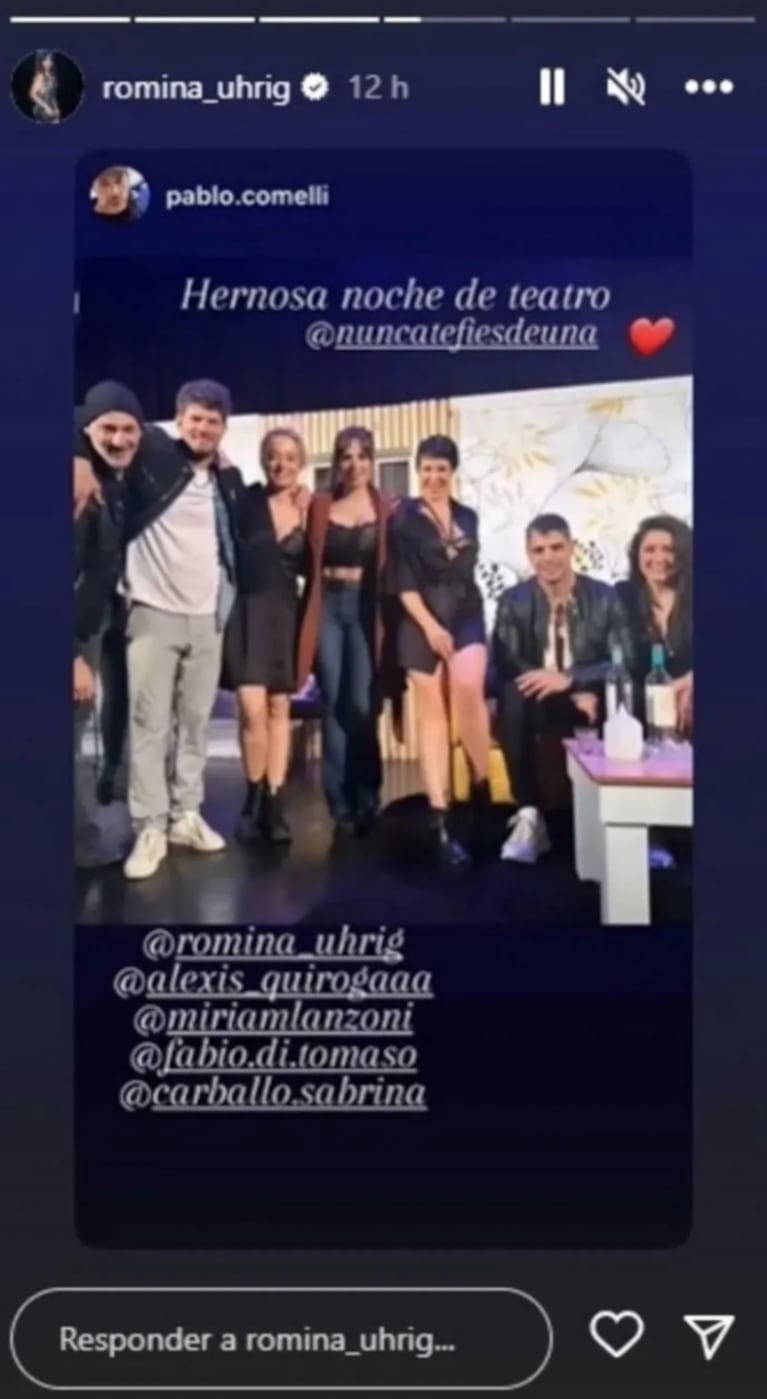 El Conejo fue visto con Romina Uhrig tras su separación de Coti Romero: la llamativa foto juntos
