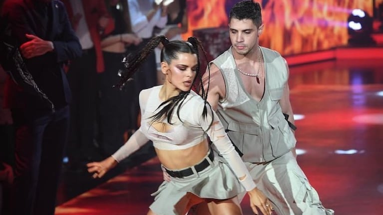 El Conejo Quiroga con la bailarina Martina Peña, en una performance del "Bailando 2023". (Foto: prensa LaFlia)