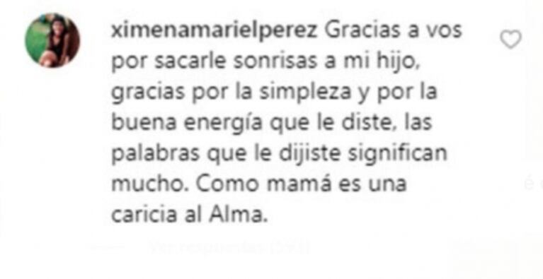 El conmovedor encuentro de Jimena Barón con un un pequeño fan: el tierno mensaje que le dedicó la mamá del nene