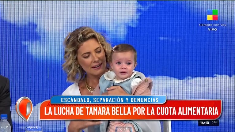 El conmovedor gesto de Marcela Tauro cuando la beba de Tamara Bella comenzó a llorar en vivo: “Dámela”