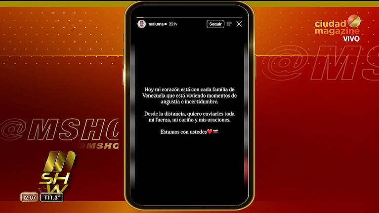 El conmovedor gesto de Tini Stoessel, María Becerra, Montaner, Camilo y Evaluna tras el terremoto en Venezuela