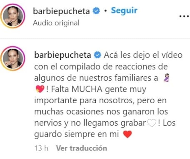 El conmovedor llanto de Thiago, el hijo de Nazarena Vélez, al enterarse de que Barbie y Lucas tendrán un hijo