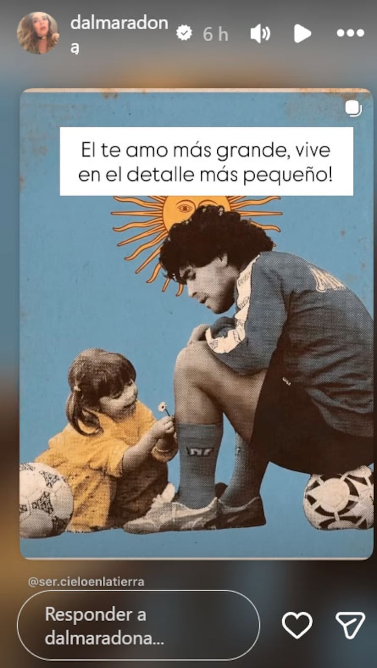 El conmovedor mensaje de Dalma Maradona a Lionel Messi después de vencer a Inglaterra (Instagram)