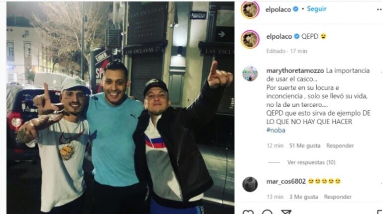 El conmovedor mensaje de El Polaco tras la trágica muerte de El Noba: "Que en paz descanses"