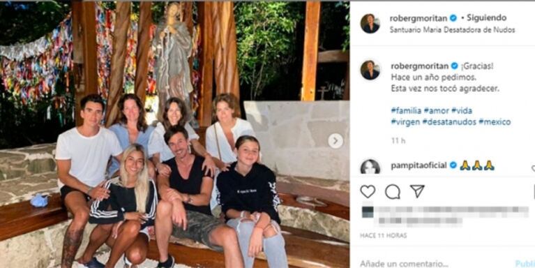 El conmovedor mensaje de Roberto García Moritán tras visitar un santuario con Pampita: "Hace un año pedimos y esta vez nos tocó agradecer"