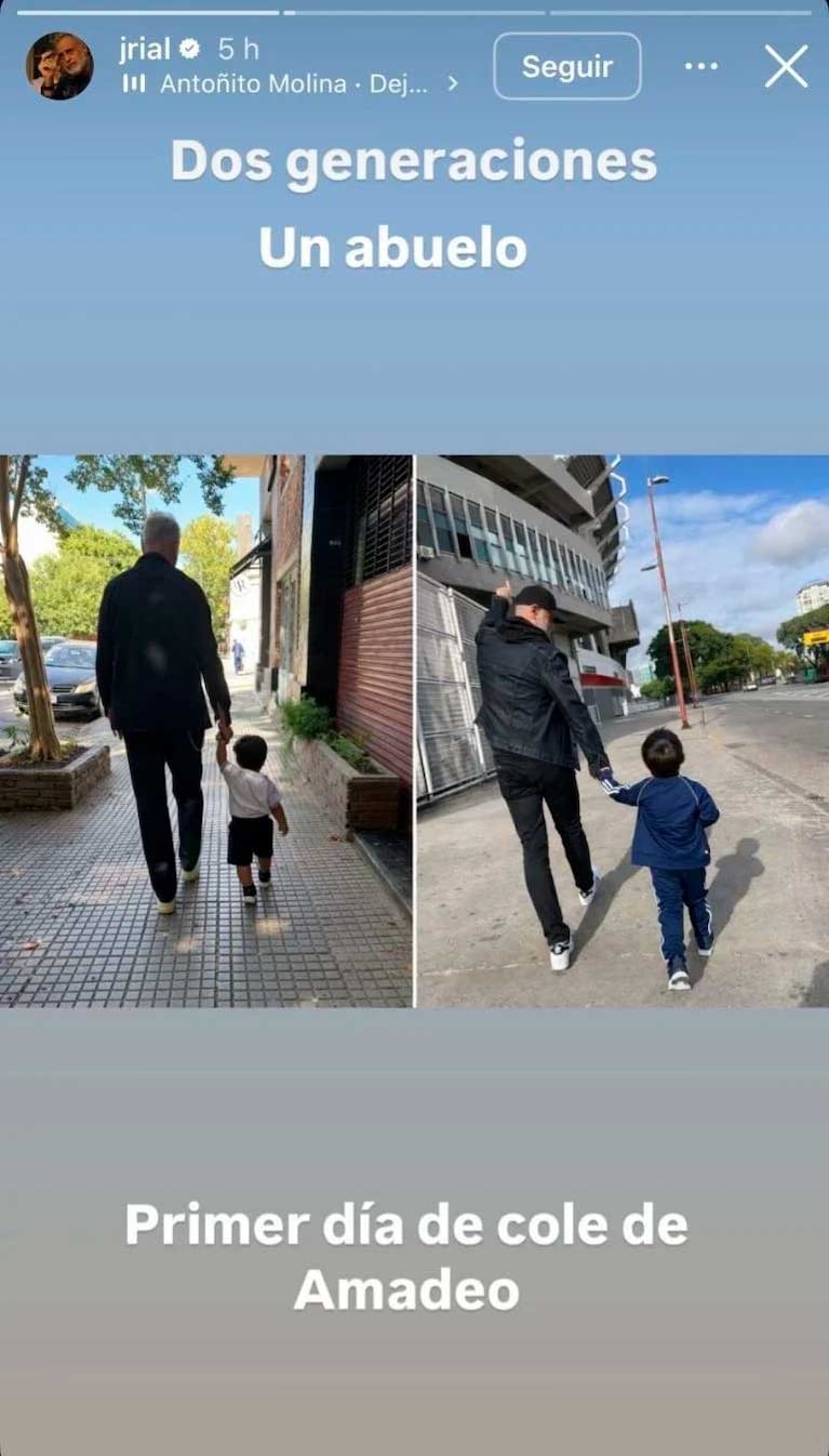 El conmovedor posteo de Jorge Rial junto a su nieto (Foto: Instagram @jrial)