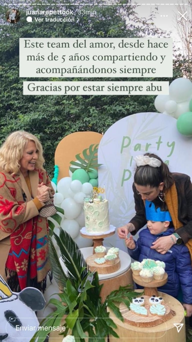 El conmovedor posteo de Juana Repetto por el cumpleaños de su hijo Toribio: "Vino a cumplir mi sueño"