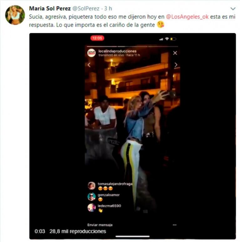 El contraataque de Sol Pérez a Yanina Latorre: "Me dijo sucia y piquetera; lo que importa es el cariño de la gente"