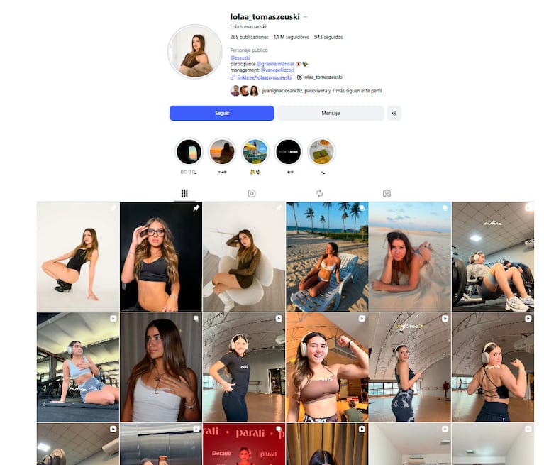 El contundente gesto de Lola Tomaszeuski y Manuel Ibero en Instagram
