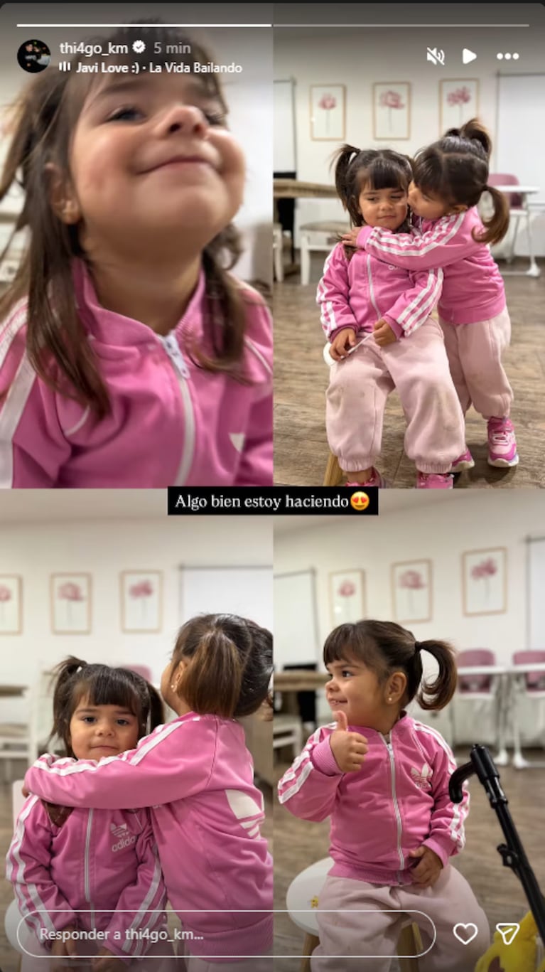 El corte de rostro de Thiago a Daniela. Foto: Instagram /thi4go_km