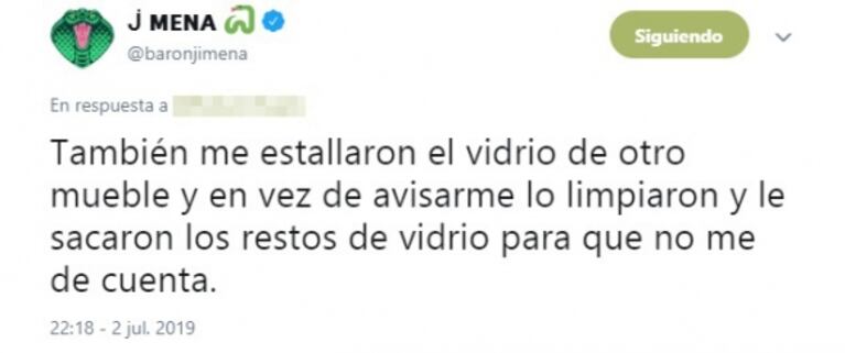 El "costoso" accidente de Jimena Barón en plena mudanza: "Les di 48 horas para que lo arreglen"