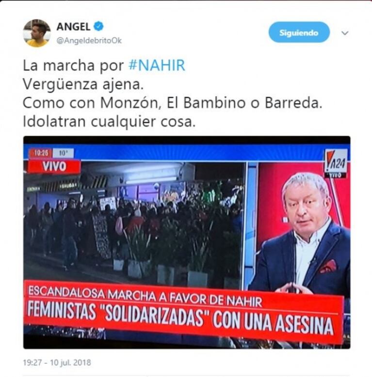 El cruce de De Brito con Martina Soto Pose por la marcha por Nahir Galarza: "Bajate del pony, flequillo"