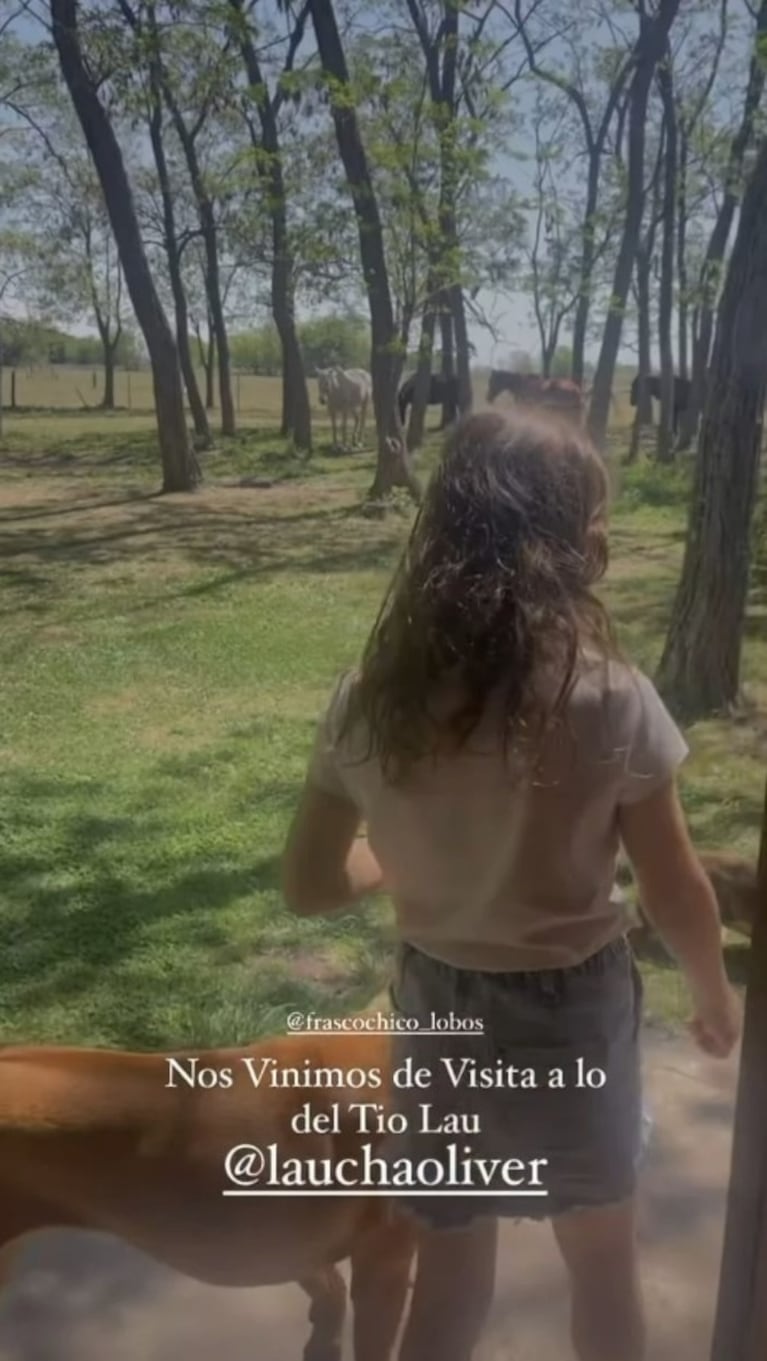 El cumple campestre de Pedro Alfonso con Paula Chaves y sus hijos: "Nos vinimos de visita a lo del tío"