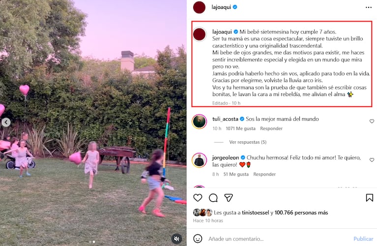 El cumple soñado de Eva, la hija menor de La Joaqui (Instagram)