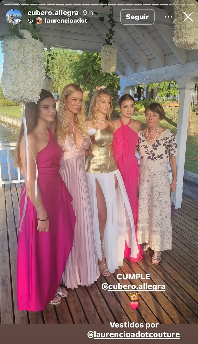 El cumpleaños de 15 que le organizó Nicole Neumann a Allegra Cubero (Foto: Instagram/@cubero.allegra).