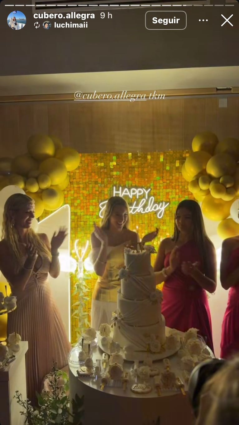 El cumpleaños de 15 que le organizó Nicole Neumann a Allegra Cubero (Foto: Instagram/@cubero.allegra).