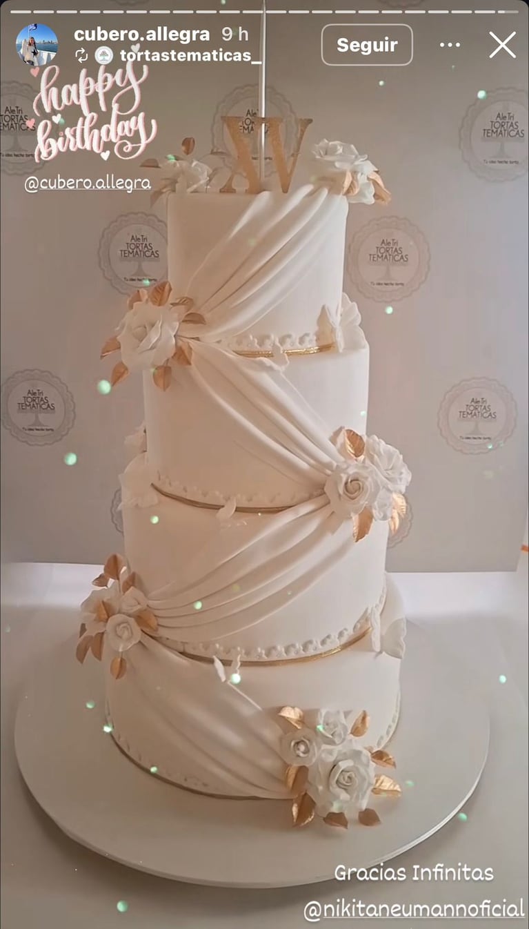 El cumpleaños de 15 que le organizó Nicole Neumann a Allegra Cubero (Foto: Instagram/@cubero.allegra).