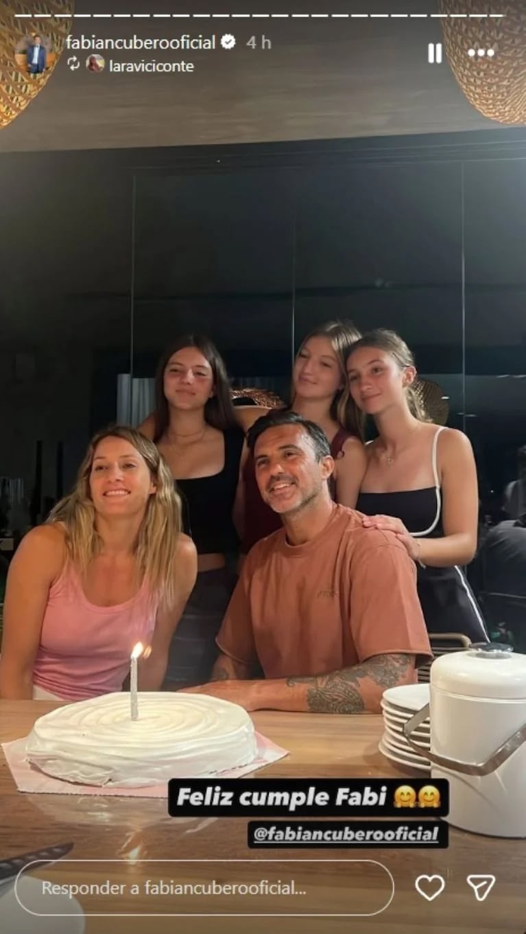 El cumpleaños de Fabián Cubero. Foto: Instagram @fabiancuberooficial